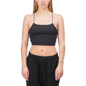 NWT Nike Women's Luxe Yoga Strappy Tank Top Black/Dk Smoke Size XS $55 T090
